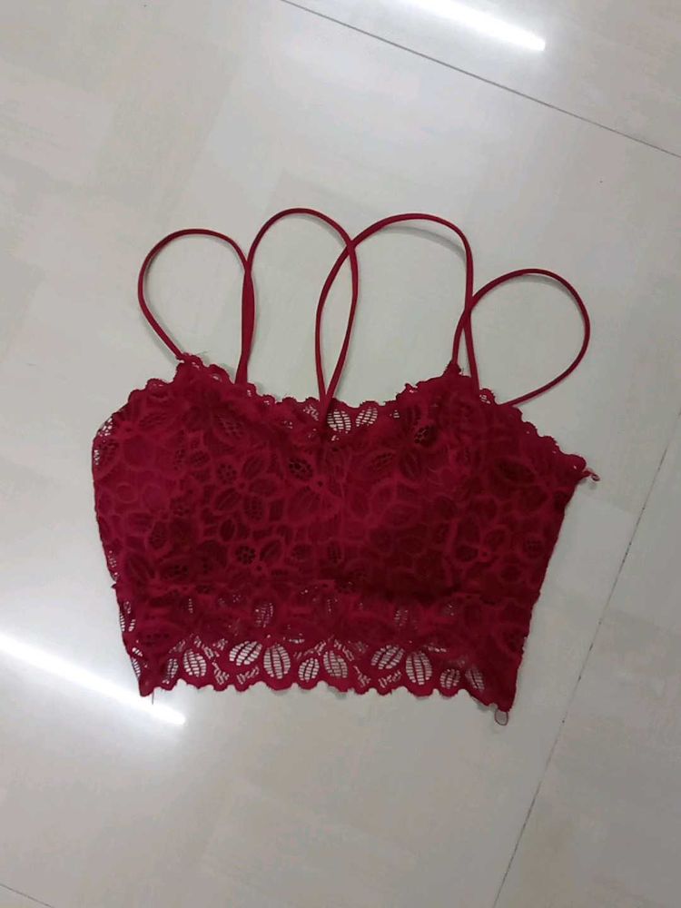 Red Lace Bralette