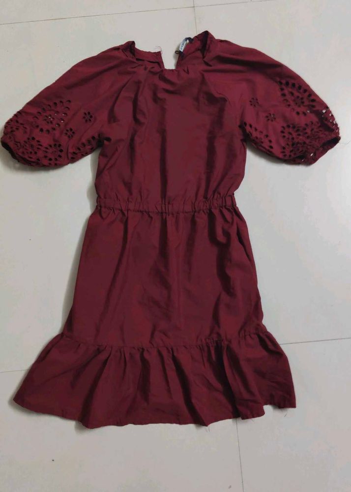 Chic Maroon Mini Dress