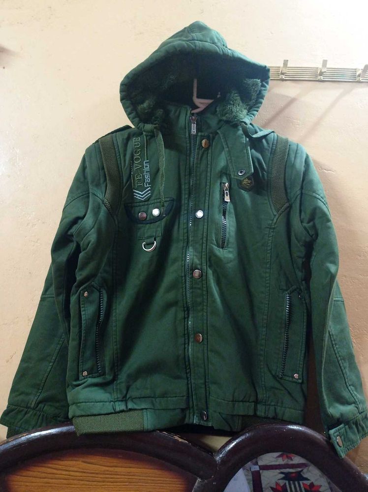 Green Hoddied Jacket
