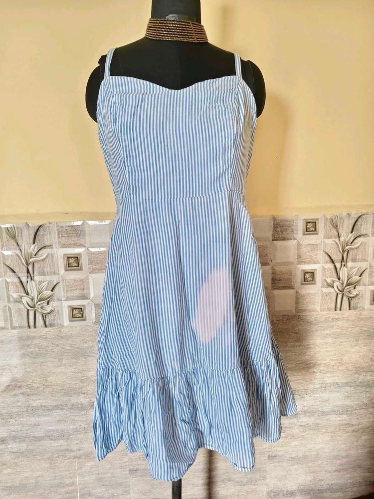 Striped Sundress with fade stains