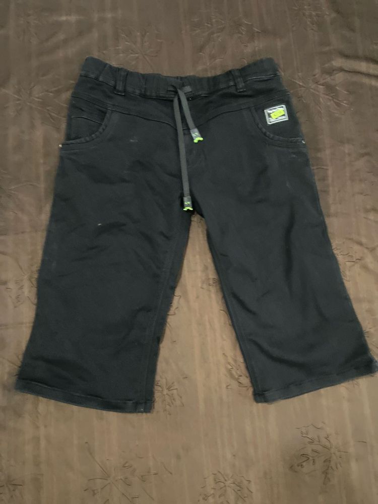 Black Shorts with Drawstring