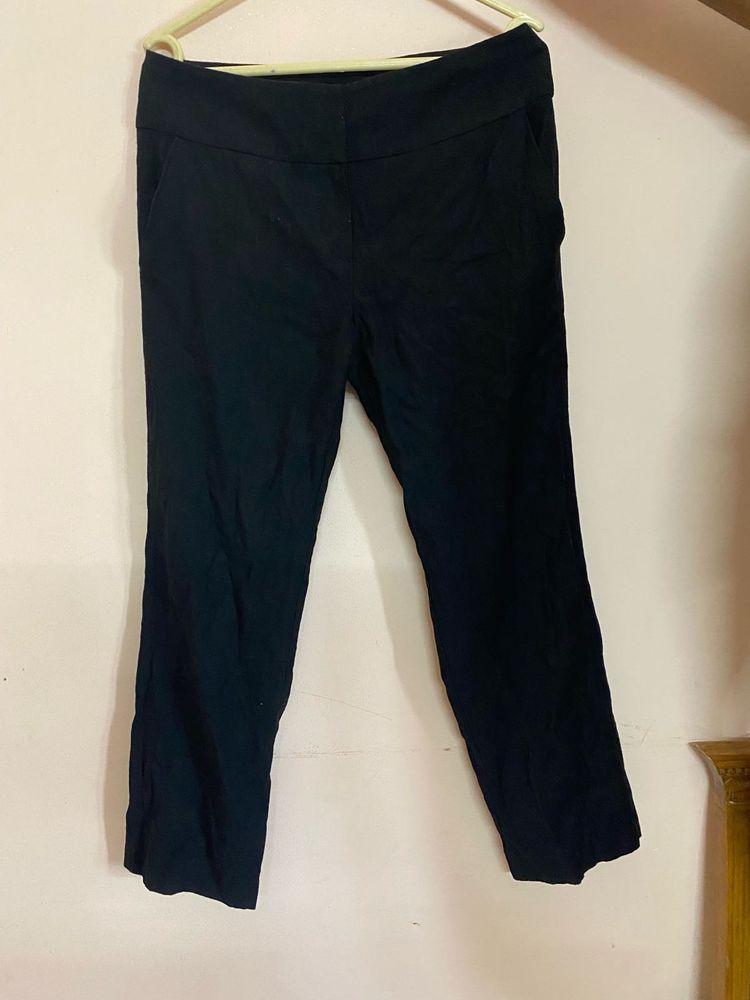 Black Cropped Dress Pants