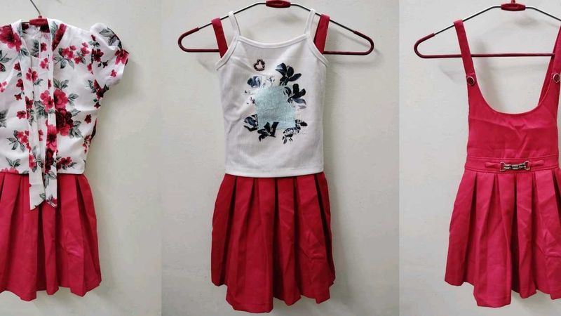 3 In 1 Girls Beautiful Dress For 2 To 4 Years