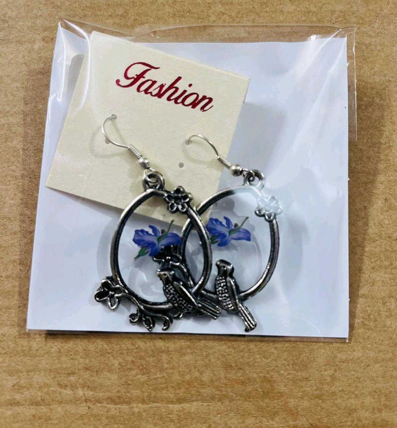 Bird &amp; Floral Earrings Combo