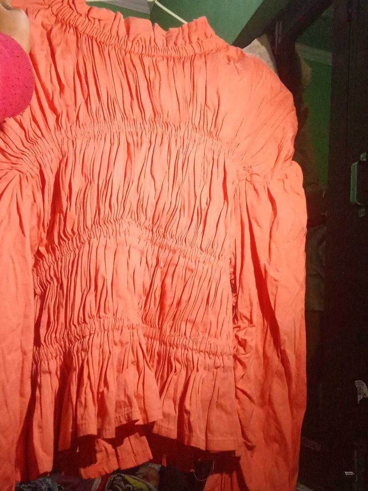 pinteresty Coral Long Sleeve Top