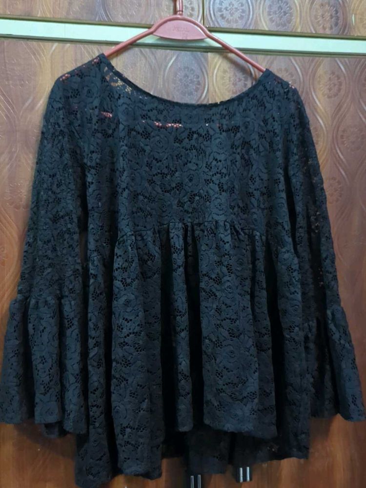 Elegant Black Lace Top