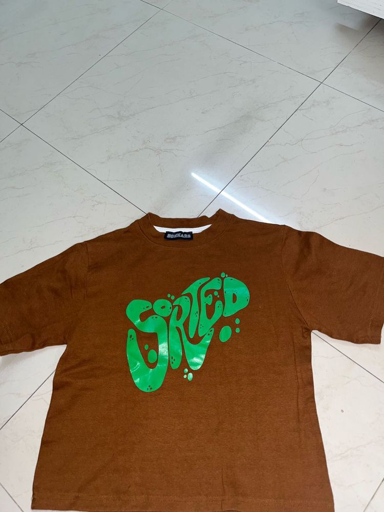 Brown Graphic T-Shirt