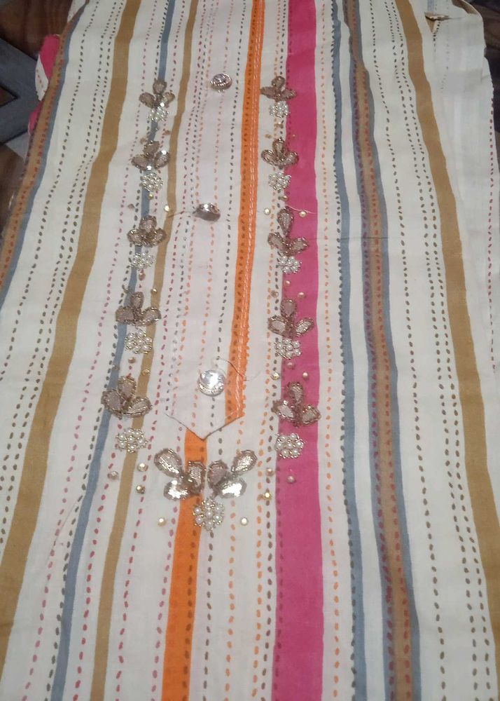 Striped dress material