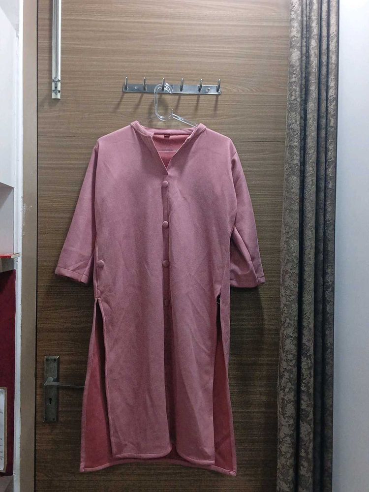 Pink Cotton Kurta