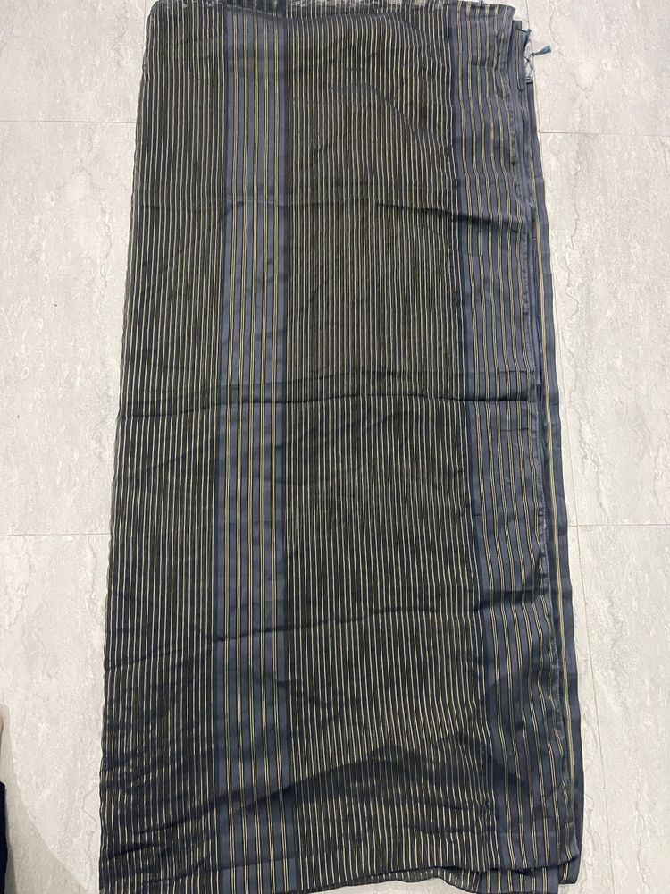 Stripped Grey Lightweight Saree