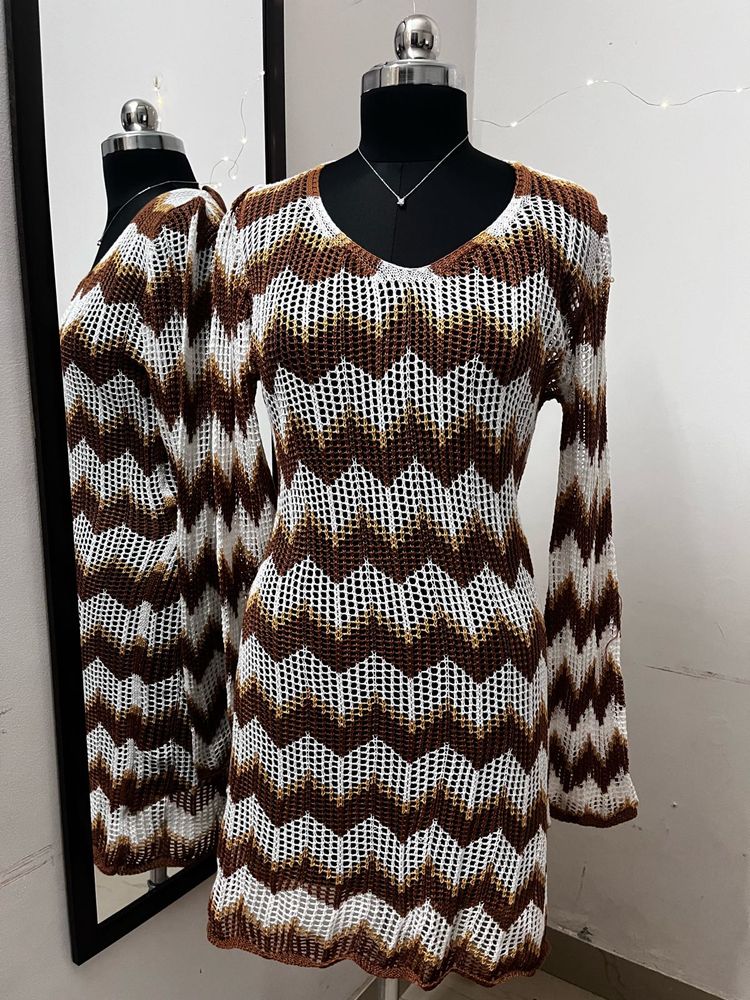 Crochet Backless Dress