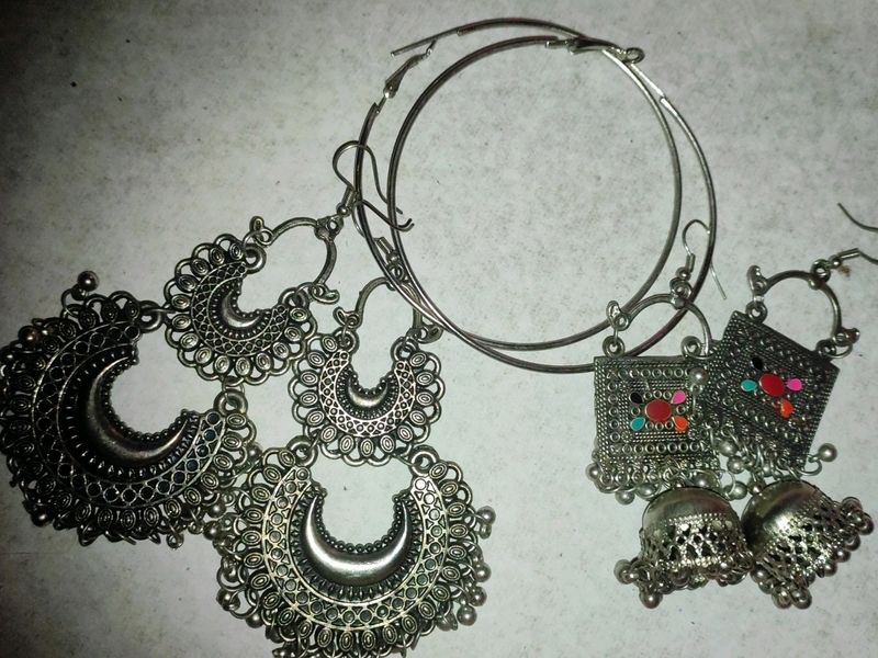Combo For Stylish Oxidized Earrings
