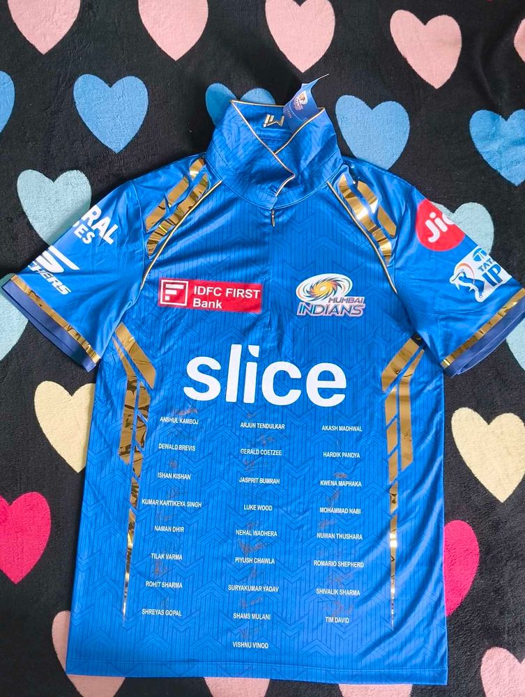 Mumbai Indians 2024 Squad Hand Signed Jersey
