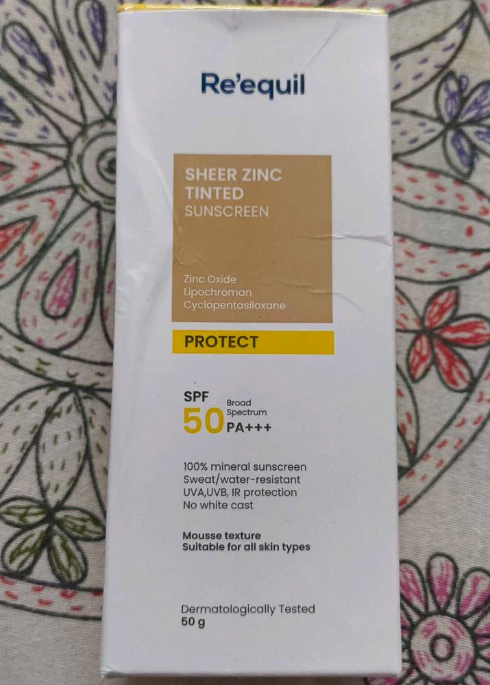 Re&#39;equil Sheer Zinc Tinted Sunscreen