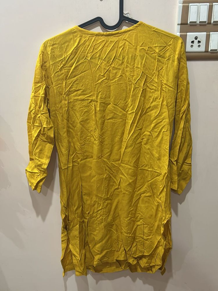Yellow Short Kurti