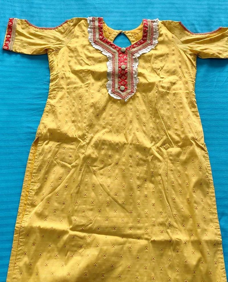 Yellow Cotton Kurta