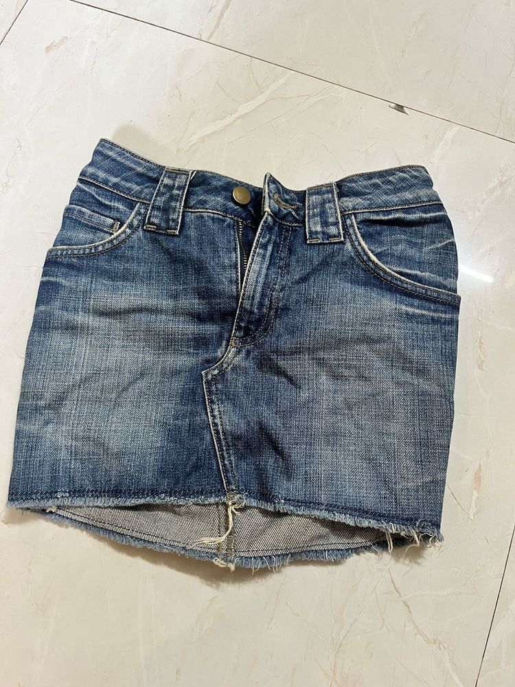 Denim Mini Skirt