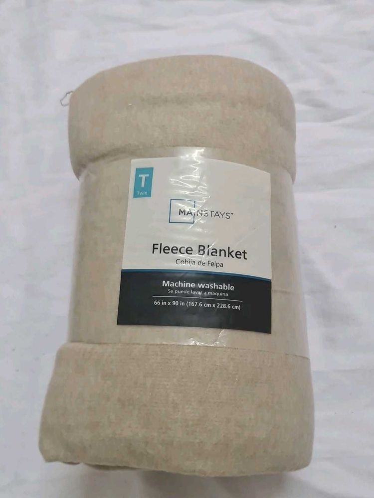 Mainstays Twin Fleece Blanket - Beige
