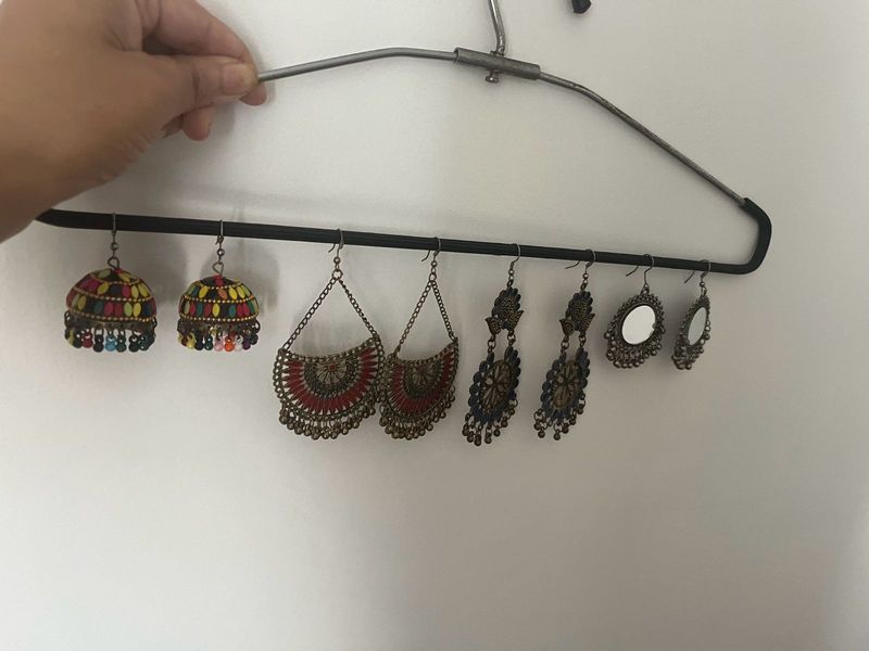 Combo Of  4 Beautiful Design Earrings
