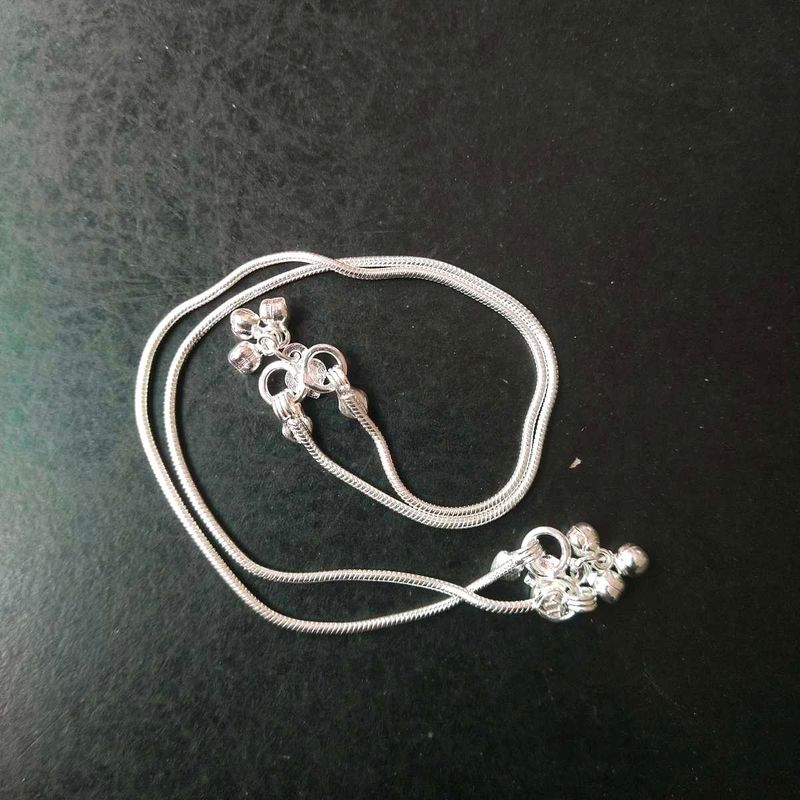 Pure Silver Snack 🥨 Chain ⛓️ Anklets पायल 1 Pair