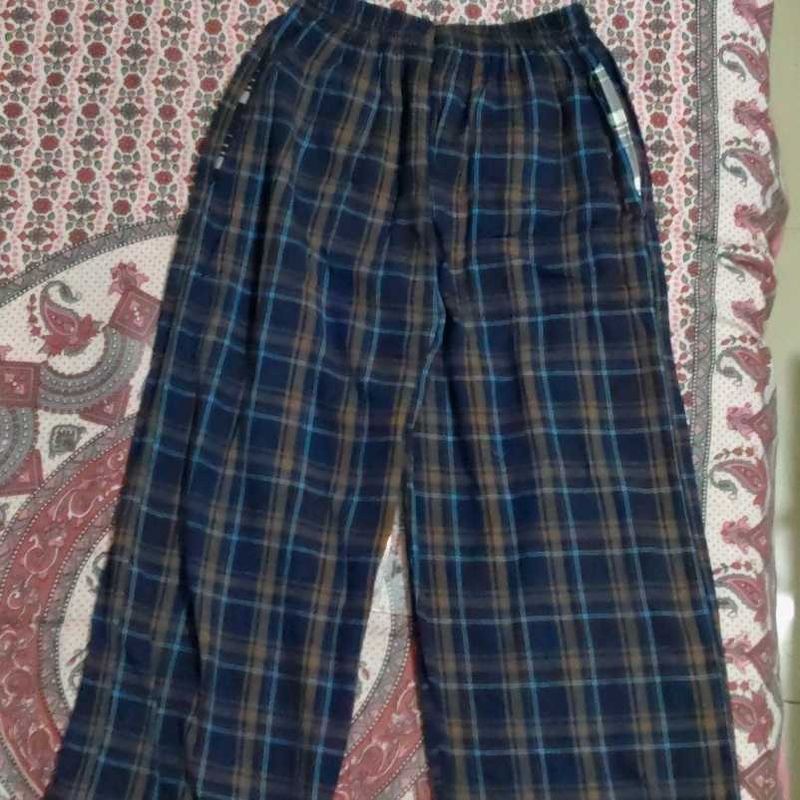 Plaid Wide Leg Pants