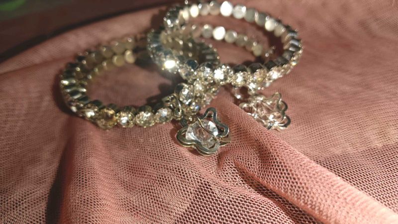 Sparkling Rhinestone Bracelet Set Nice quality
