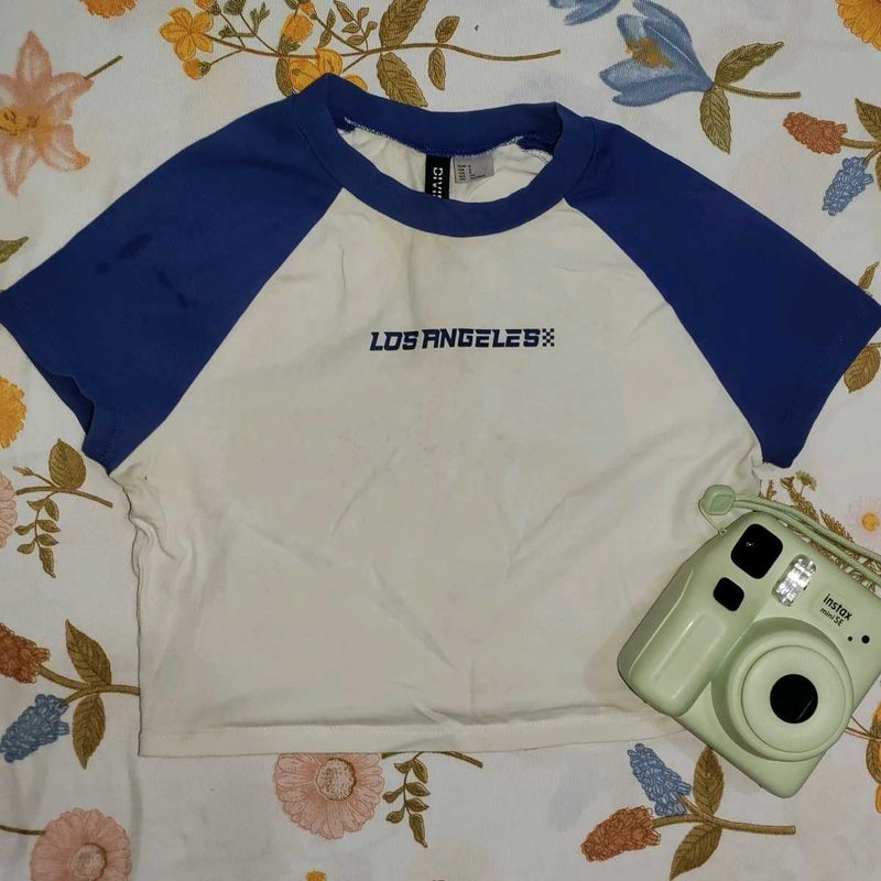 Blue &amp; White 'Los Angeles' Tee