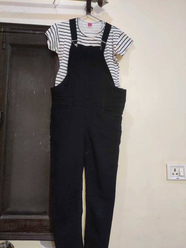 Cute Black Dungarees