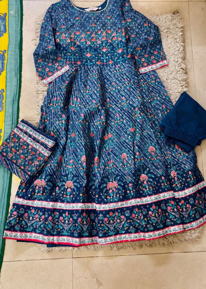 BIBA Floral Print Kurta Set