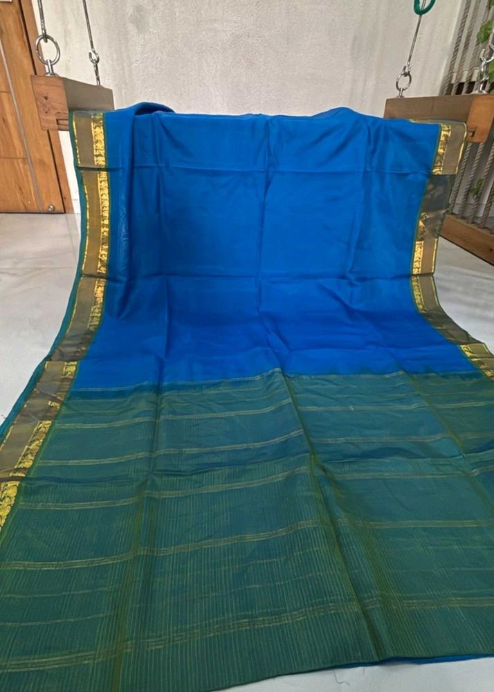 Elegant Blue &amp; Green Saree