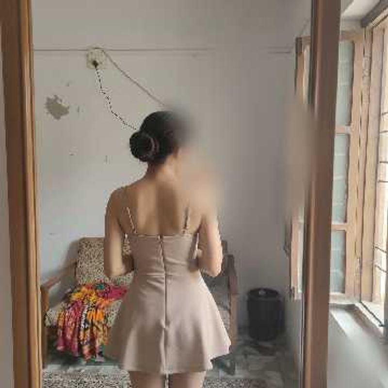 Cute Nude Mini Dress