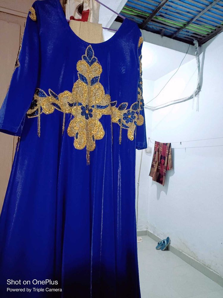 Elegant Blue Ethnic Gown