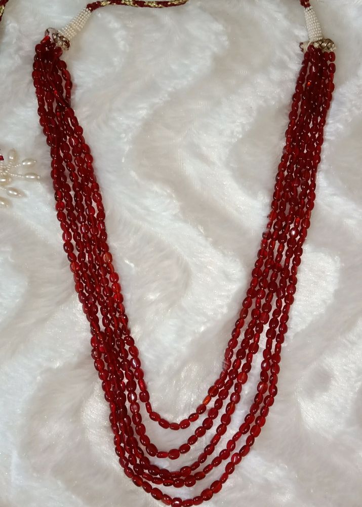 Attractive Reddish Mehroon Mala Beads
