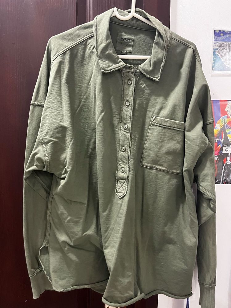 Aerie Oversized Henley Shirt