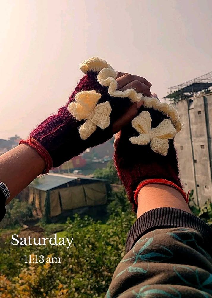 Handmade Crochet Fingerless Gloves