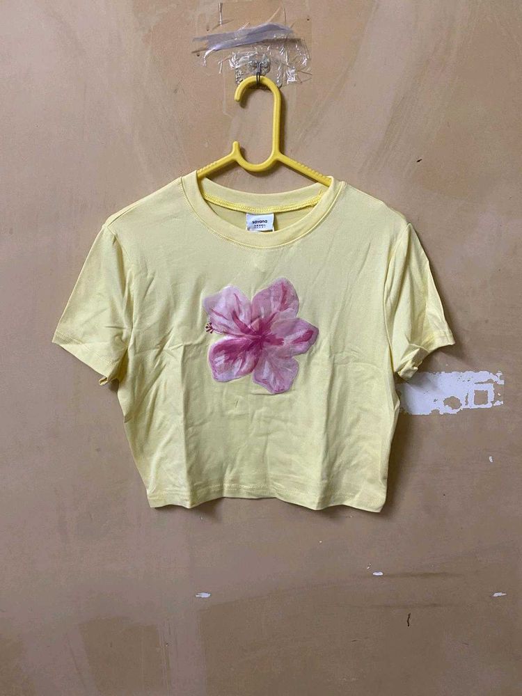Butter Yellow Floral Top