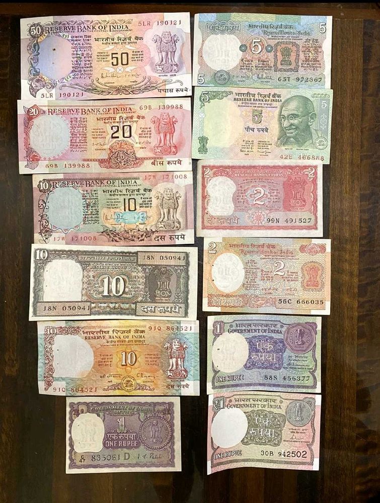 Vintage Indian Currency Collection