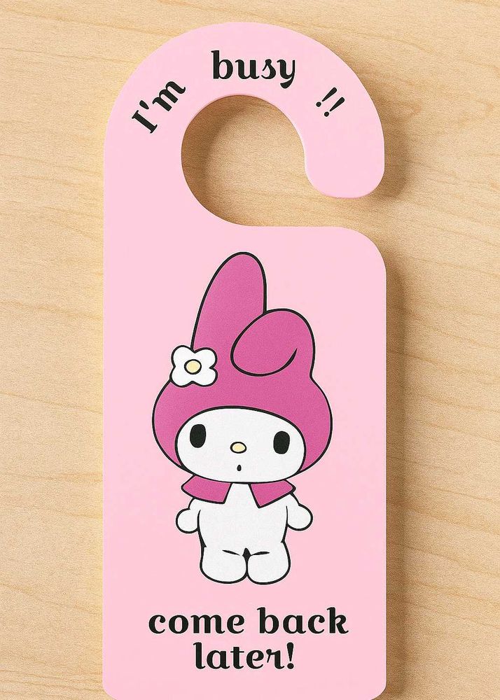 Cute Do Not Disturb Door Tag – My Melody Edition🥰