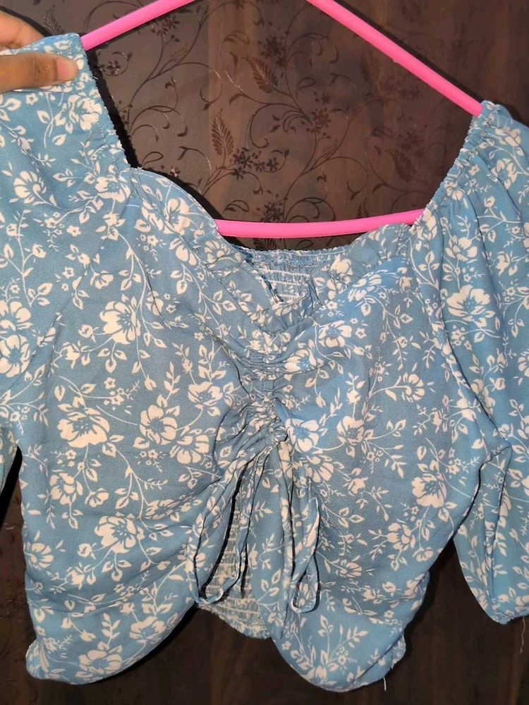 Floral Print Crop Top