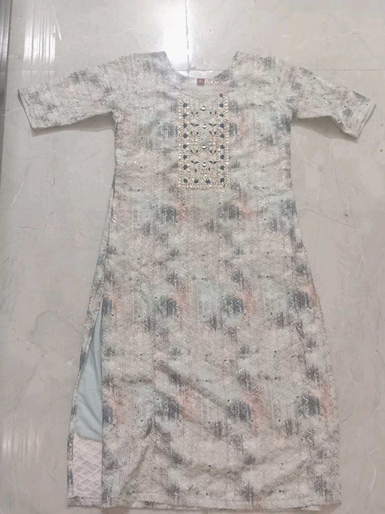 chic sparkly blue kurta