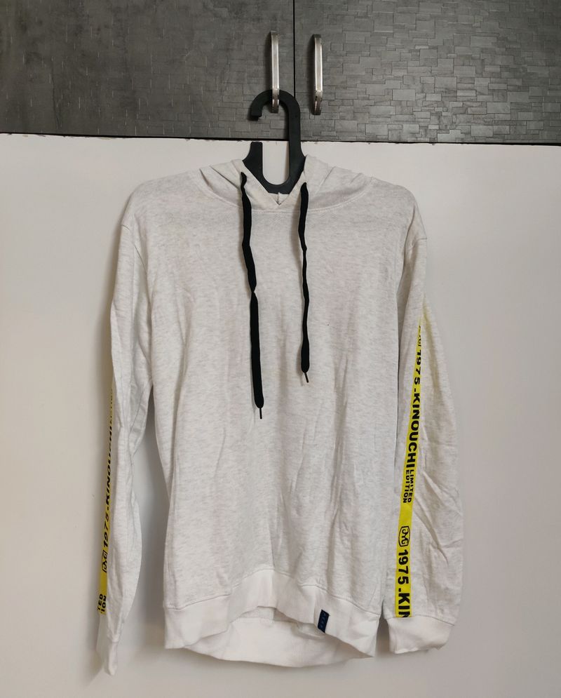 White Colour Winter Hoodie/ Sweatshirt ( Unisex)