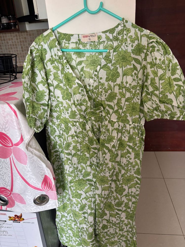 Floral Green Dress