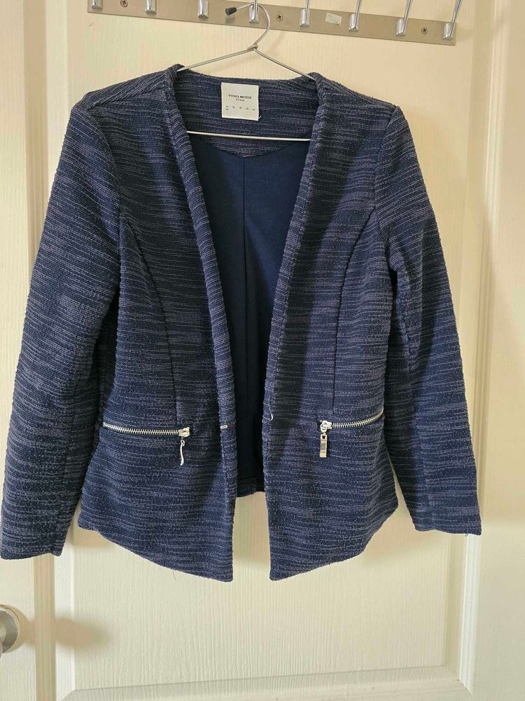 Vero Moda Navy Textured Blazer