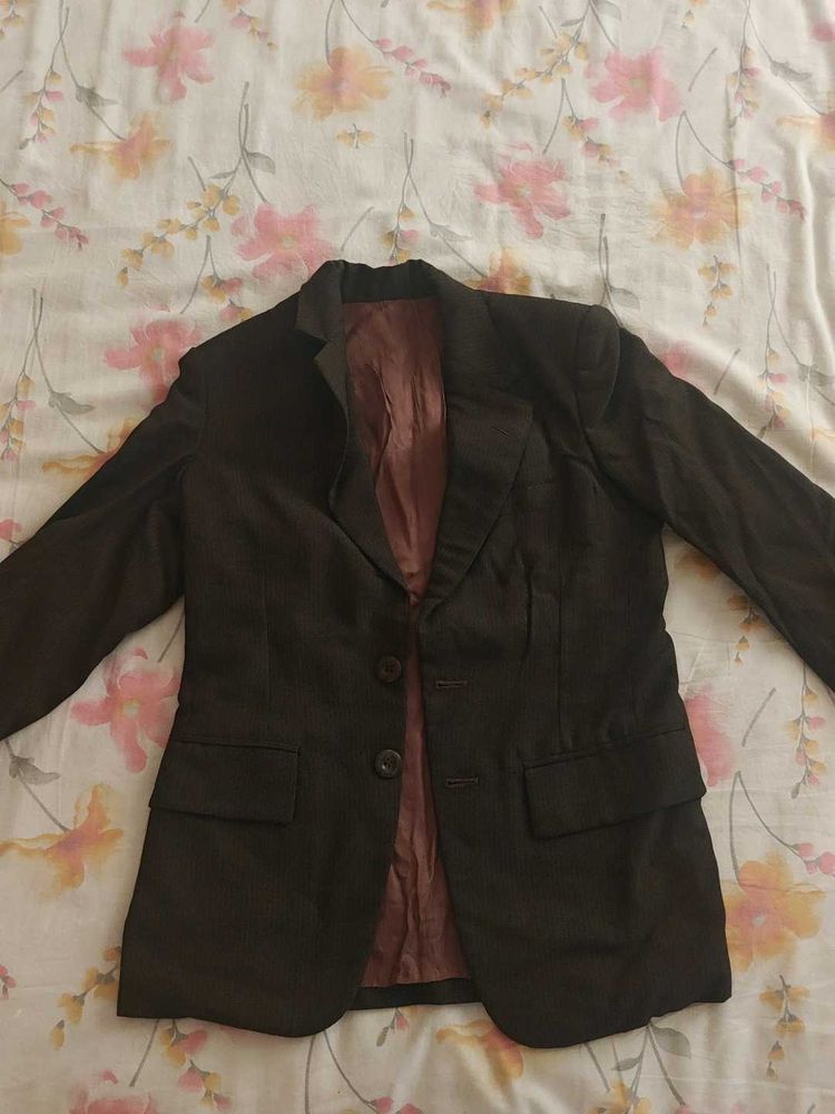 Women Brown Blazer Jacket