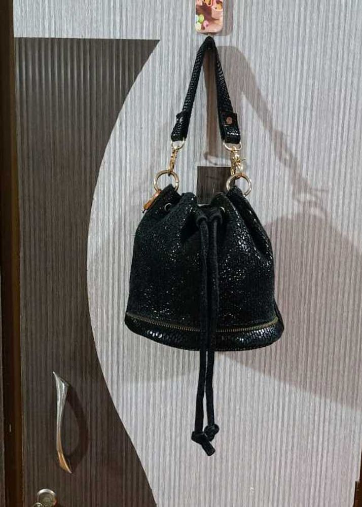 Chic Black Bucket Bag