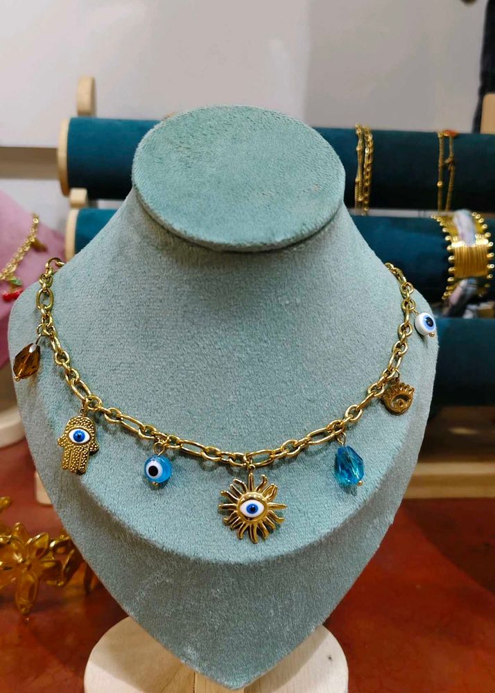 Evil Eye Protective Charm Necklace