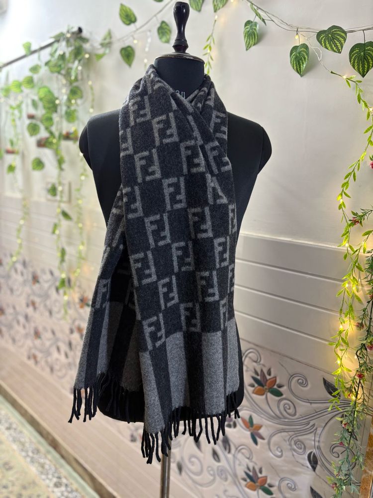 Authentic Fendi Wool Scarf Unisex