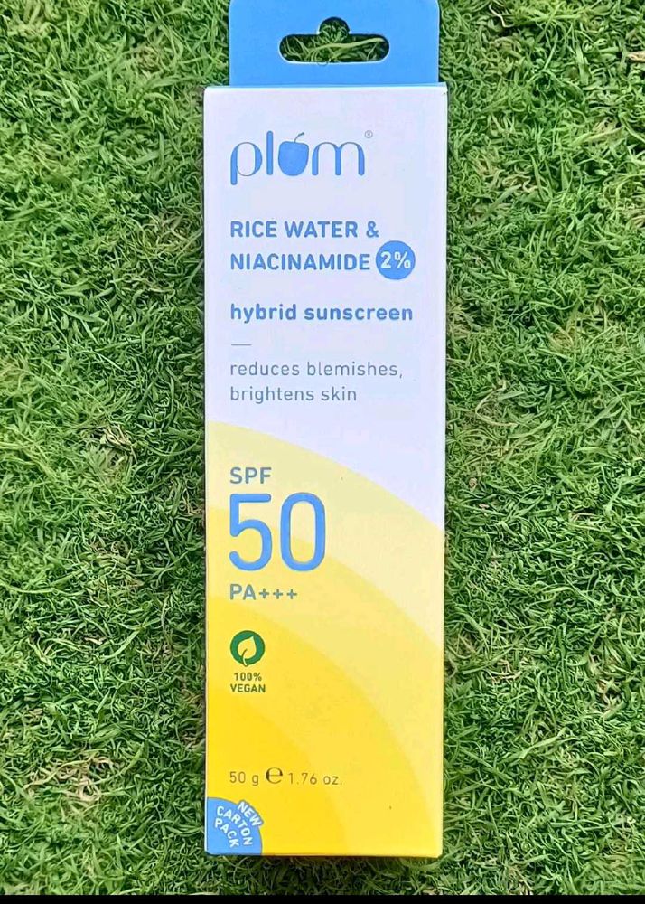 Plum Rice Water &amp; Niacinamide Sunscreen new seal p