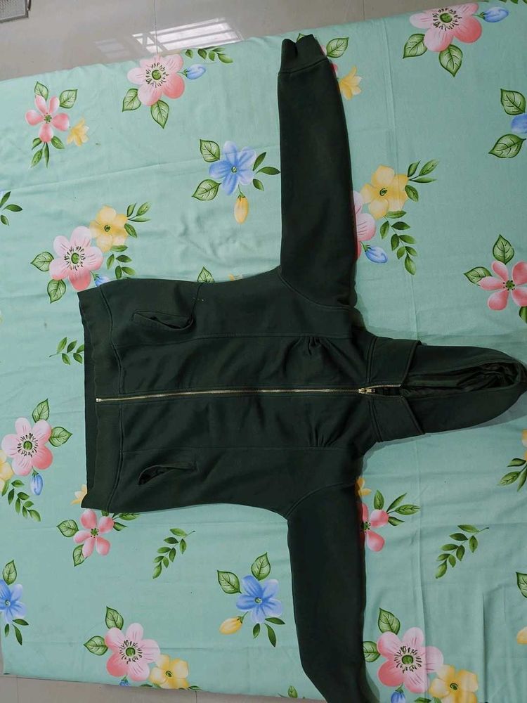 Green Zip-Up Hoodie