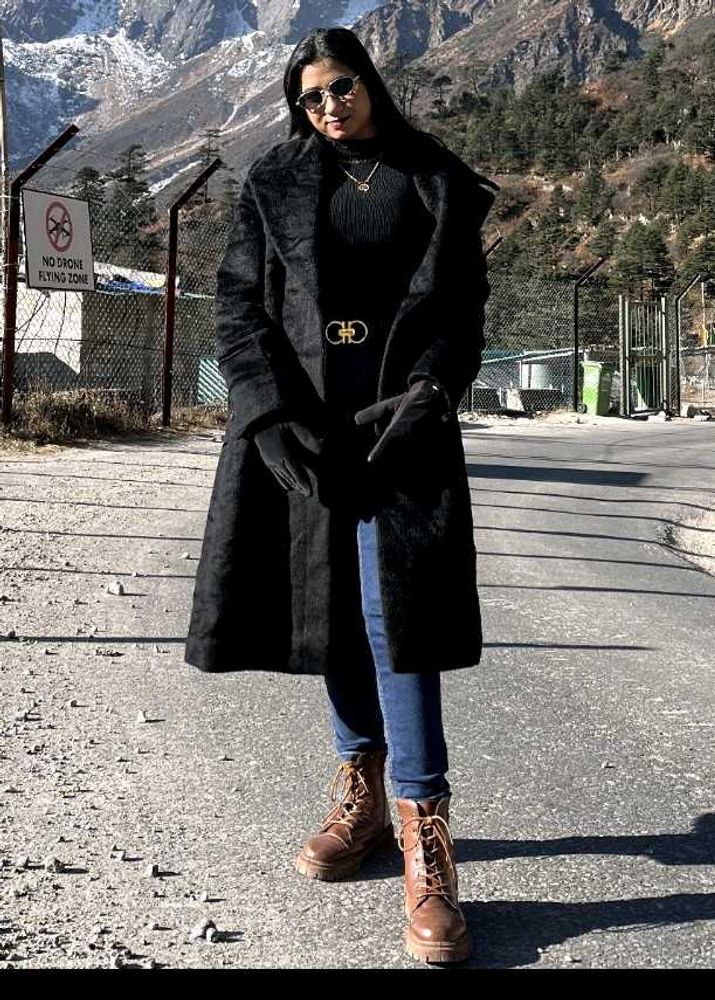 Stylish Black Trench Coat